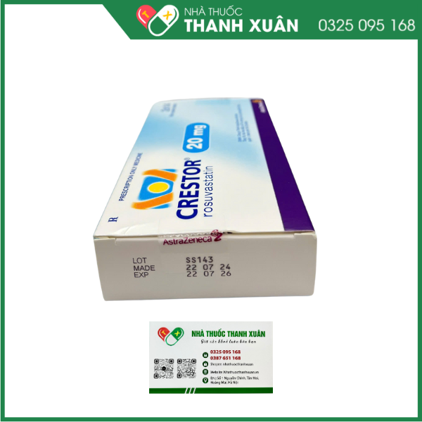 Thuốc Crestor 20mg điều trị tăng cholesterol